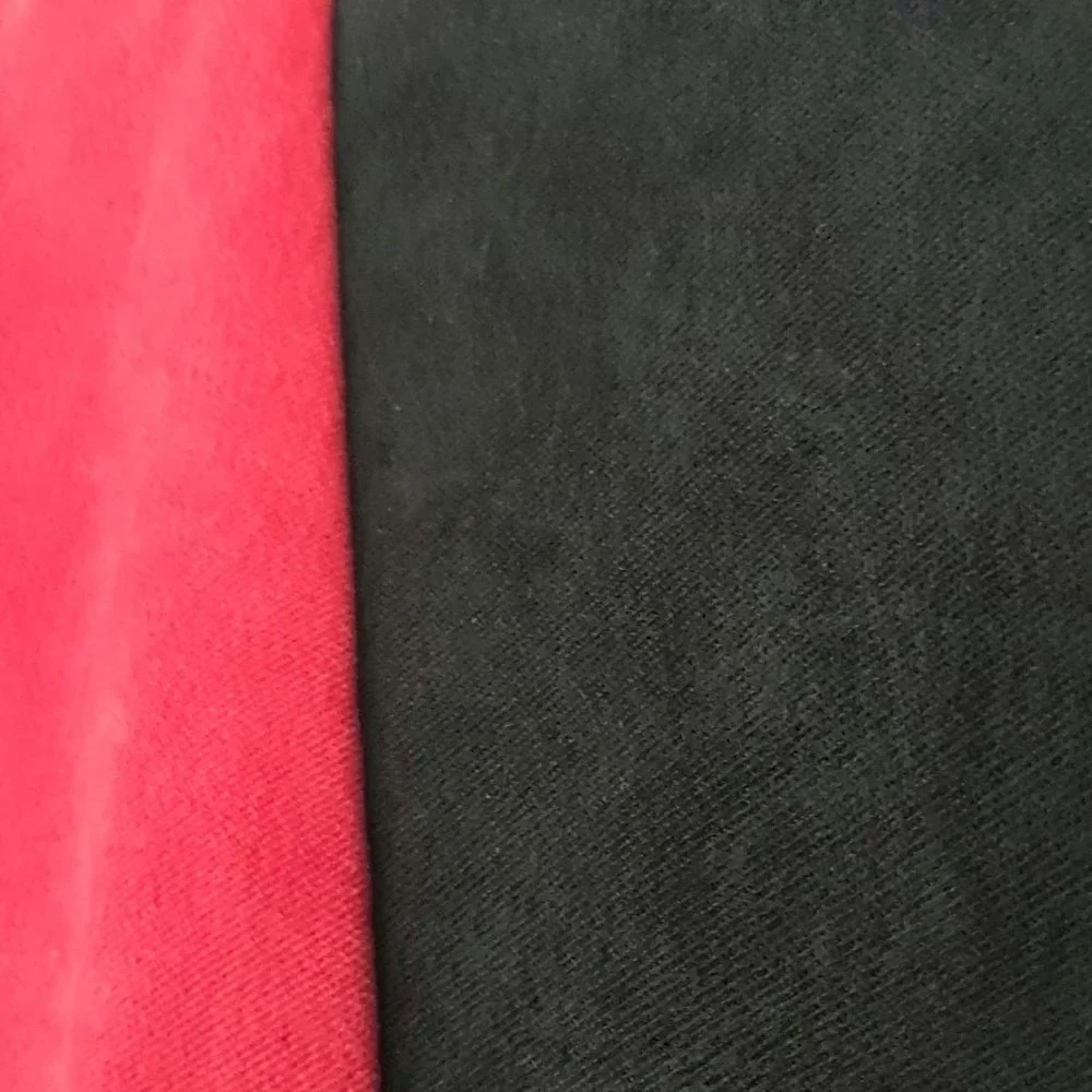 Vintage 1980s Red Black Micro Suede Zip Up Jacket - Picture 9 of 10